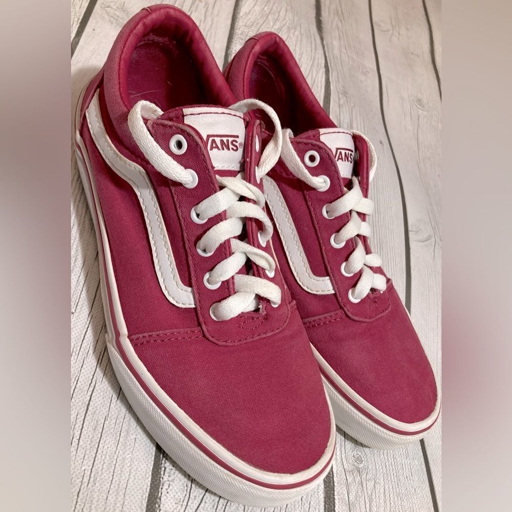 Vans Old Skool Off the Wall Ward Canvas Magenta Low Top Lace Up Shoes Missy 4